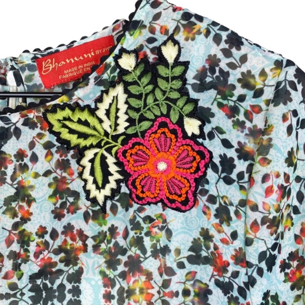 Anthropologie Bhanuni by Javoti Libra Floral Dress Size 4 - Picture 7 of 16